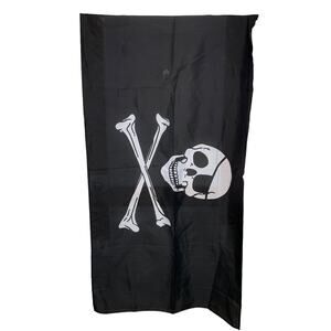 Jolly Roger Flag Bones & Skull with Eye Patch Black / White 62"X35"